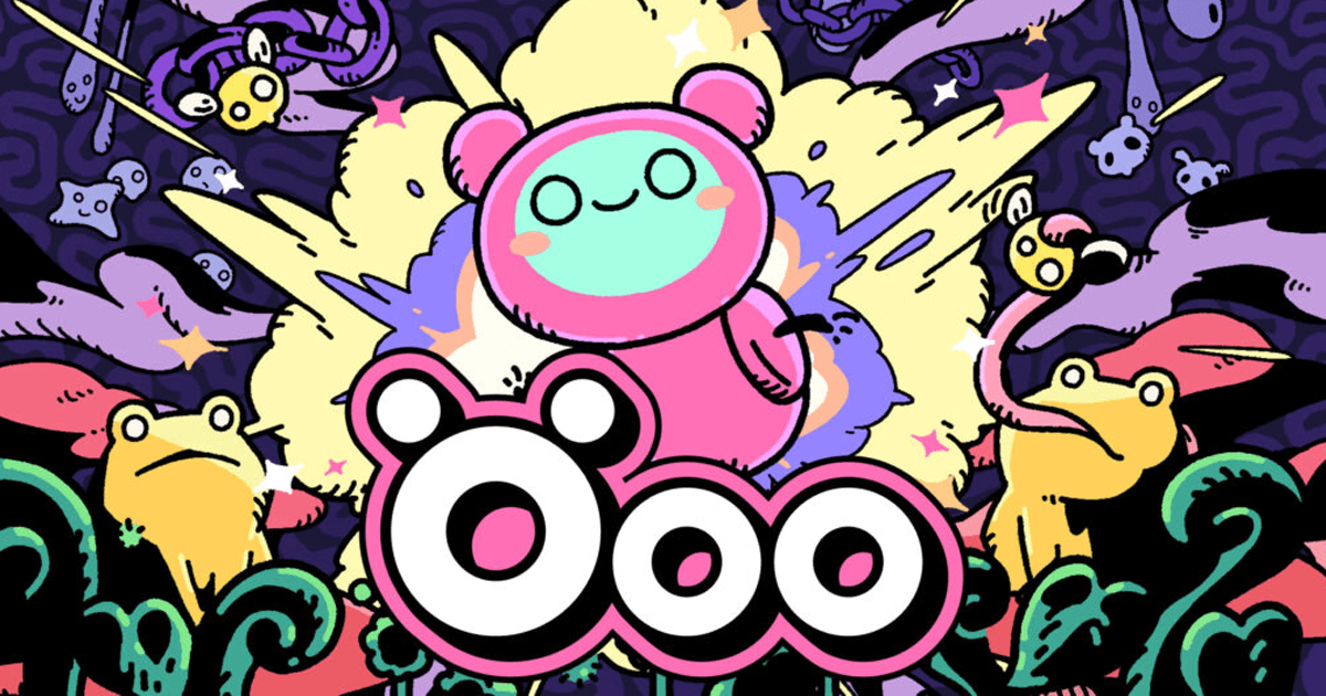 Öoo keyart showing the main character and logo